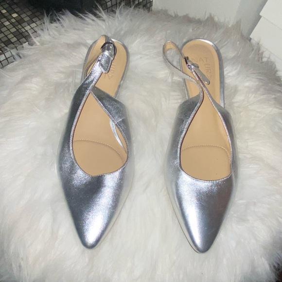 Naturalizer Silver Slingback Heels - Picture 5 of 9